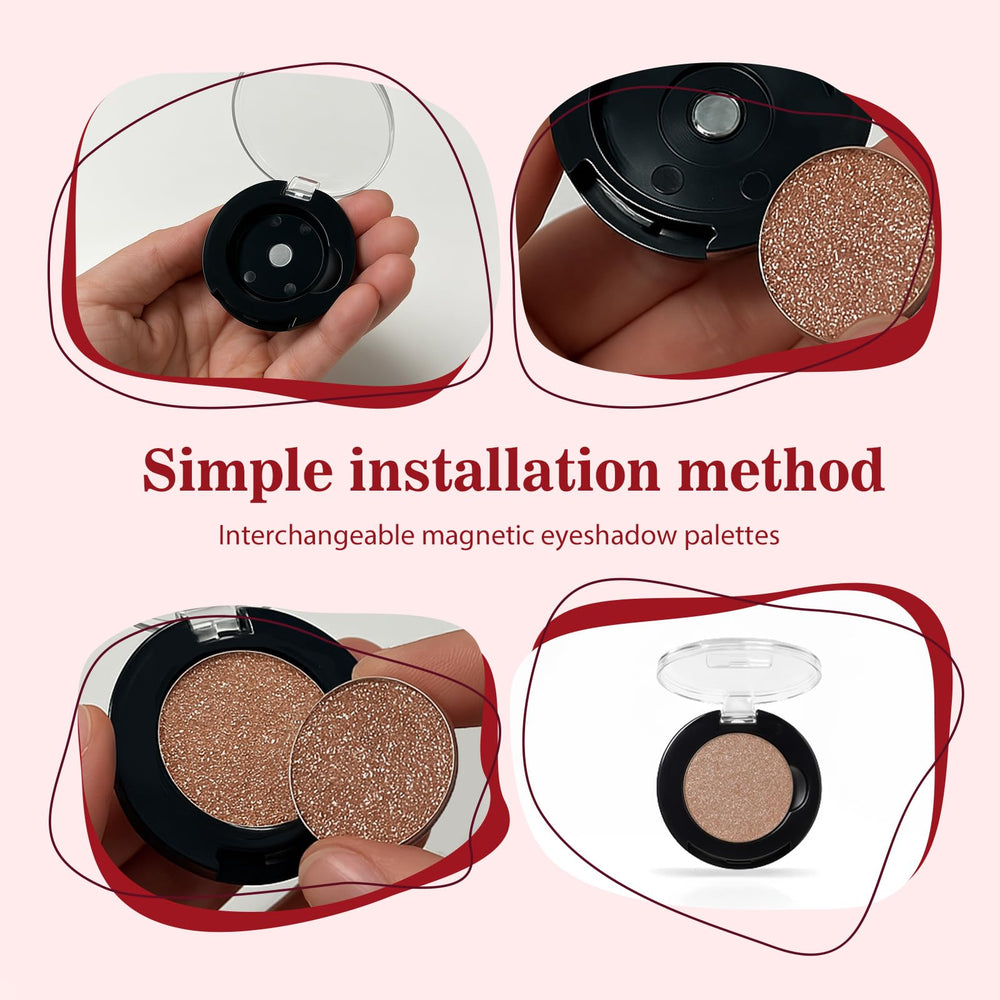 YiGuMy Refillable Eyeshadow Palette cream-to-powder texture glides smoothly.