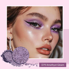 YiGuMy glitter and duo-chrome palette offering versatile finishes for creative looks.
