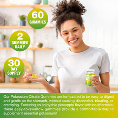 Yikecao 2-pack potassium citrate gummies packaging and bottles