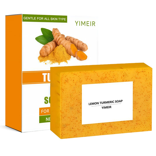 YIMEIR Turmeric Soap Bar: golden bar ready for gentle daily cleansing.