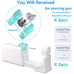 YINPAD silver crown black zircon studs 2-pack for versatile styling