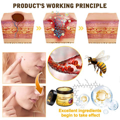 Texture closeup of YIVANNUO Bee Venom Cream highlighting silky moisturizing formula