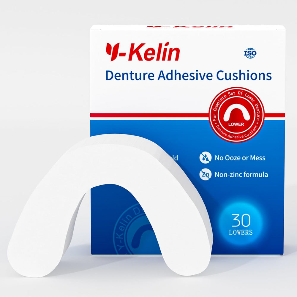 Applying adhesive-free denture cushion onto lower denture