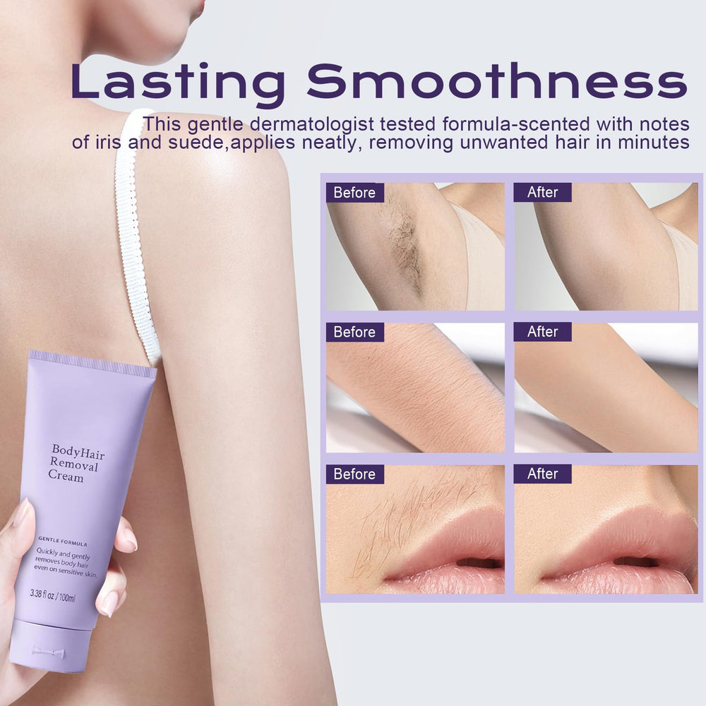 Leg hair removal scene using YKJHCSL for quick routine