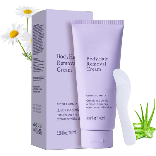 YKJHCSL body hair removal cream with spatula for easy, mess-free application