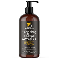 Bottle of Ylang Ylang and Ginger Lymphatic Drainage Oil – 8oz