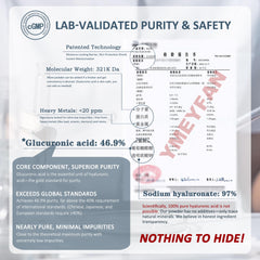 YMEYFAN HA powder dissolving in water for easy DIY serum preparation