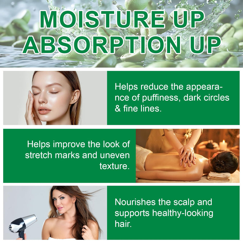YMFGPFYL Green Arabica Coffee Oil applied to scalp for nourishment