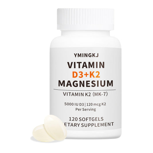 YMINGKJ Vitamin D3 K2 bottle with 120 softgels