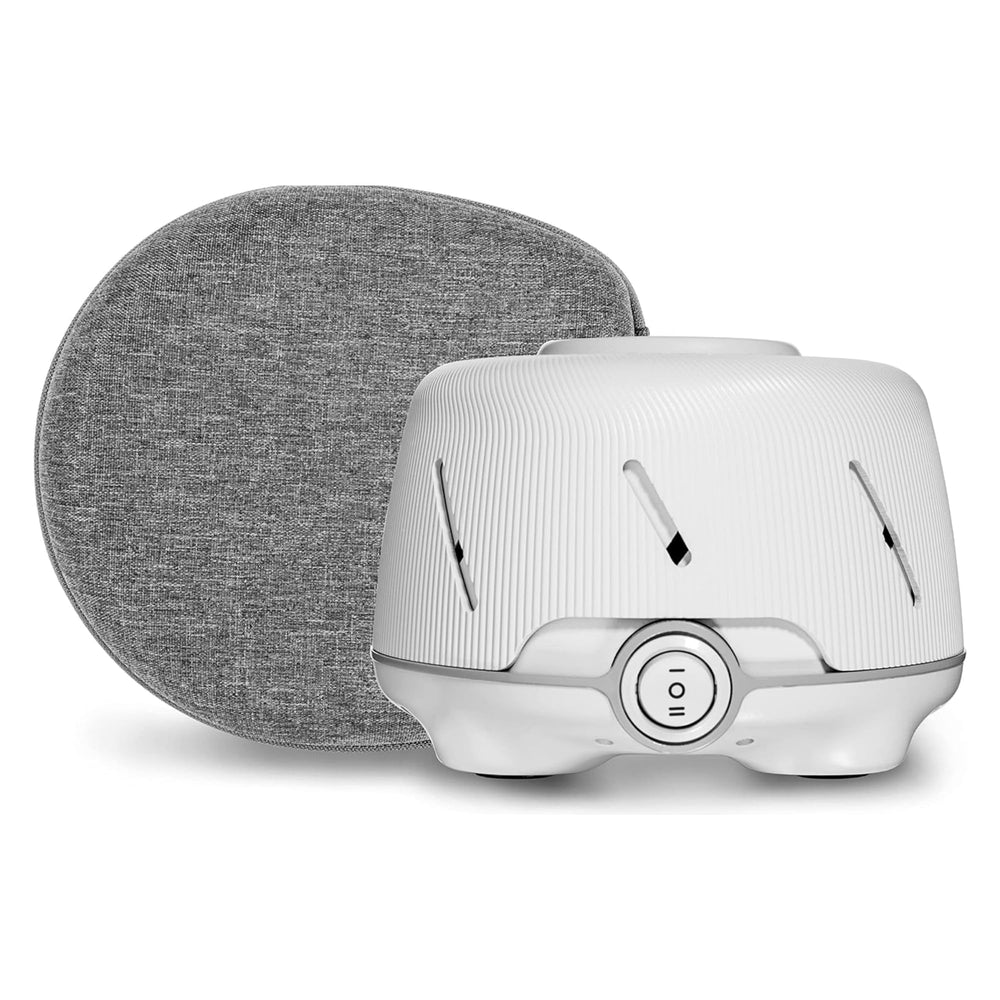 Yogasleep Dohm White/Gray front view demonstrates natural sleep-friendly sound.