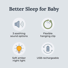 Yogasleep Hushh three-sounds white-noise options for customizable baby sleep