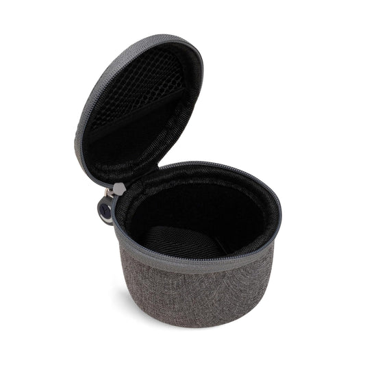 Yogasleep Travel Mini crush-resistant gray case protects your machine on the go