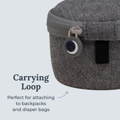 Yogasleep Travel Mini case features a double-stitched zipper for secure transport