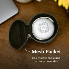 Yogasleep Travel Mini case interior mesh pocket stores cables and small accessories