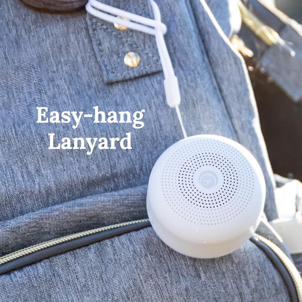 Yogasleep Travel Mini pocket-size device ideal for purses and diaper bags.