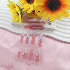 YOJIATOP 24-piece press-on nail set packaging and contents.
