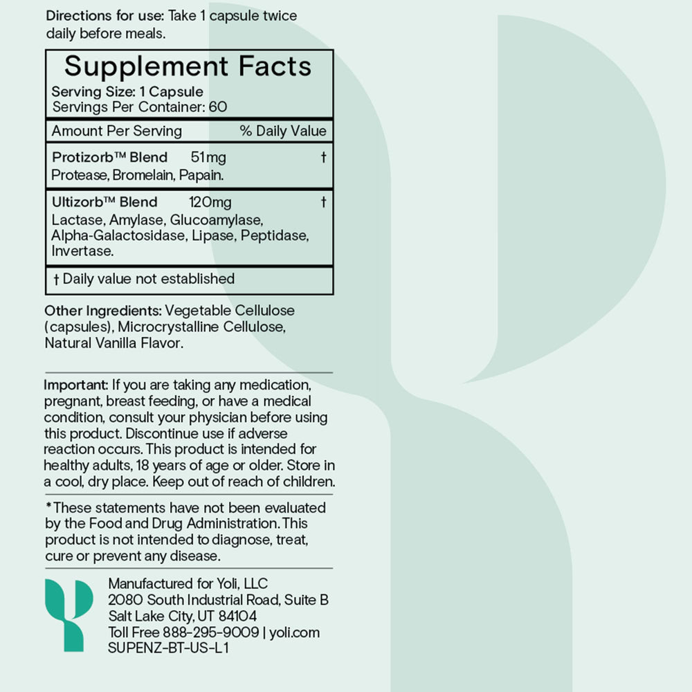 Digestive enzymes concept illustrating nutrient breakdown