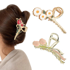 Yonchic flower clip petal detail highlights vivid color and refined surface
