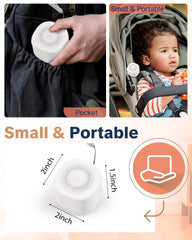 YONSEN travel white noise sound machine showing 20-sounds library for versatile sleep and focus.