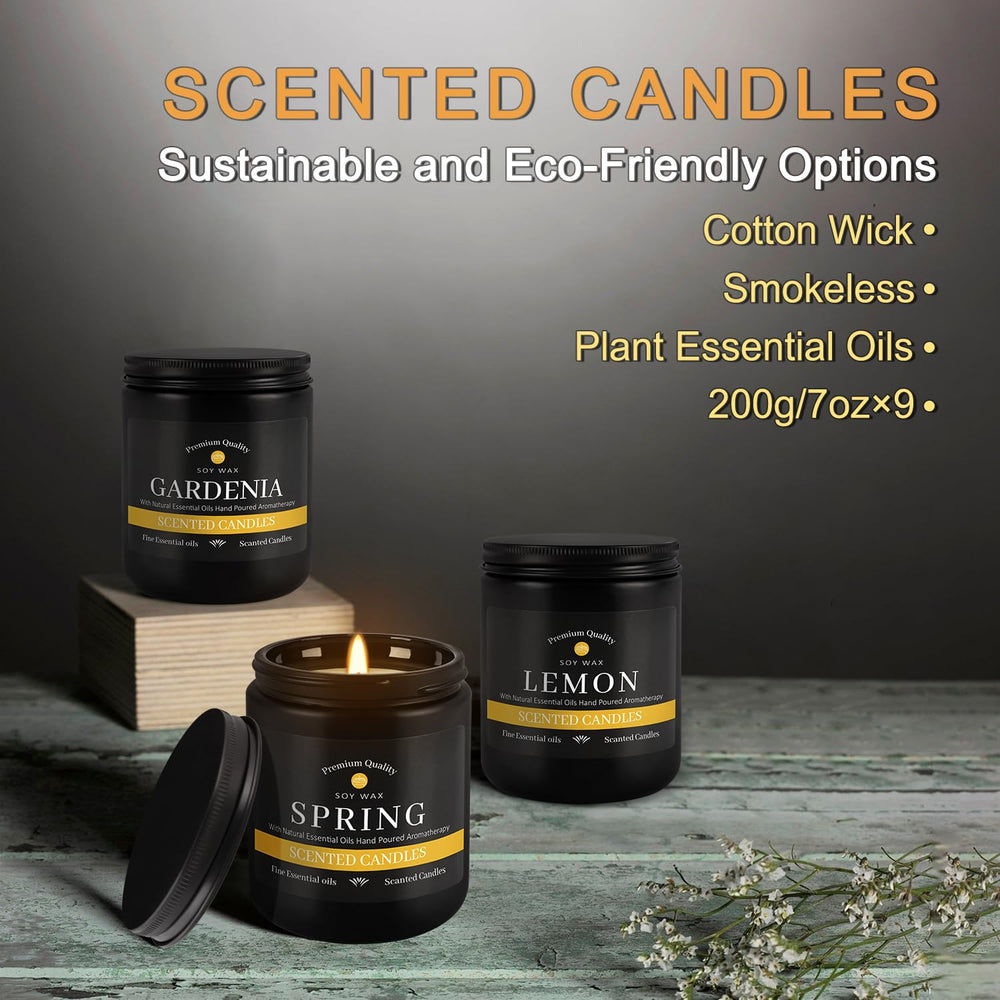YOROXRG 9-Pack Candles Gardenia Scent