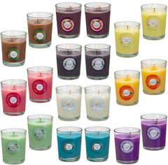 YOROXRG 20-pack scented candles set in glass jars