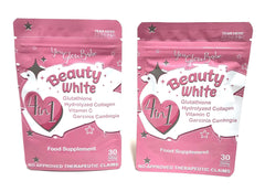Front view of You Glow Babe Beauty White 4-in-1 Glutathione supplement packaging (pack of 2)