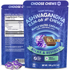 Close-up of YouChews Ashwagandha KSM-66 chew texture for mood support