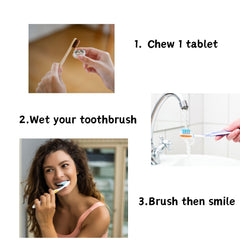 Travel-friendly glass jar with 90 toothpaste tablets