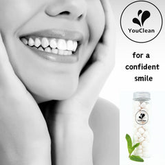 Sustainable, recyclable packaging for YouClean toothpaste tablets