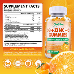 Close-up of orange-flavored sugar-free vegan gummies