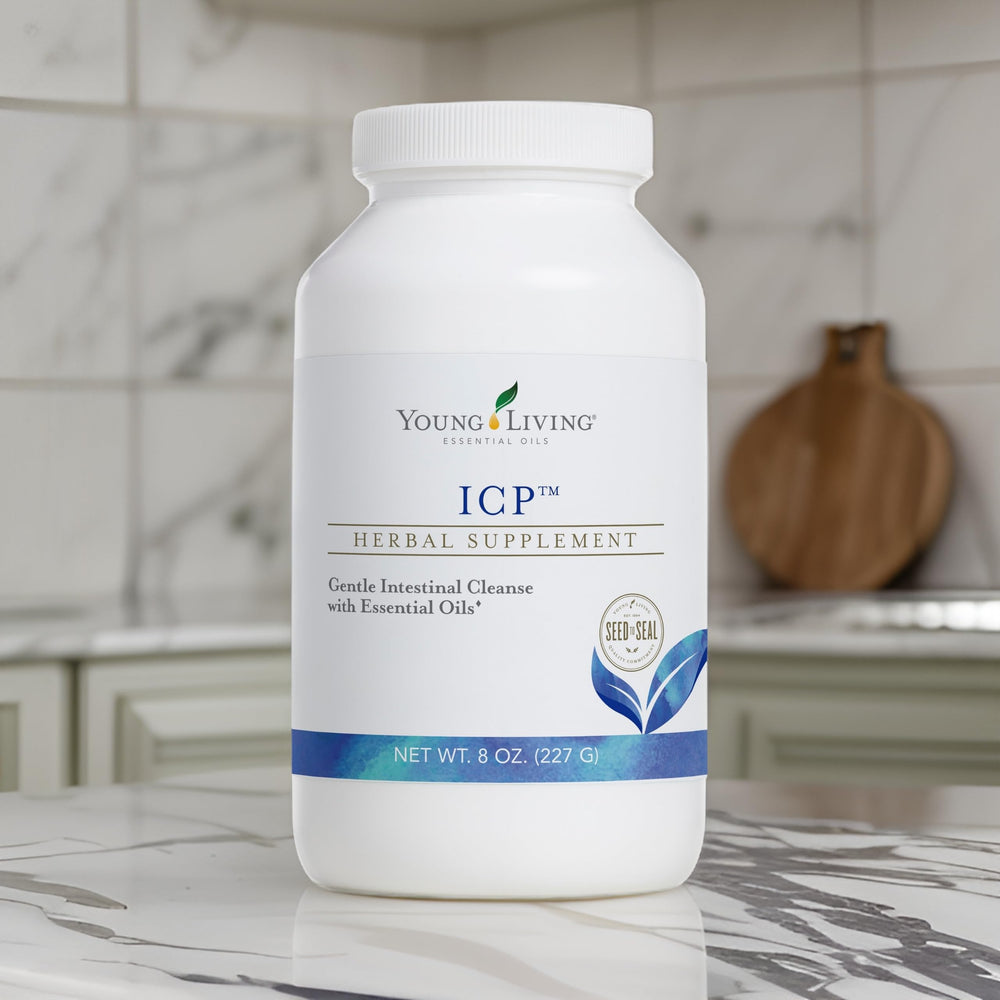 Scoop of ICP 8oz psyllium fiber powder