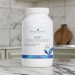 Scoop of ICP 8oz psyllium fiber powder