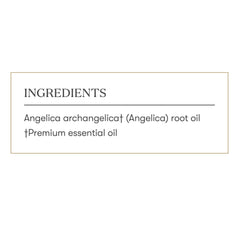Young Living Angelica dropper bottle captures precise aroma release.