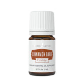 Young Living Cinnamon Bark Vitality bottle front view for premium culinary flavor enhancement.
