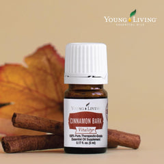 Young Living Cinnamon Bark Vitality label closeup highlights purity and source trust.