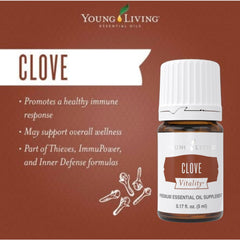 Young Living Clove Vitality tea infusion idea with warm, spicy notes.