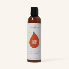 Young Living conditioner ingredients image emphasizing pracaxi and murumuru for strength