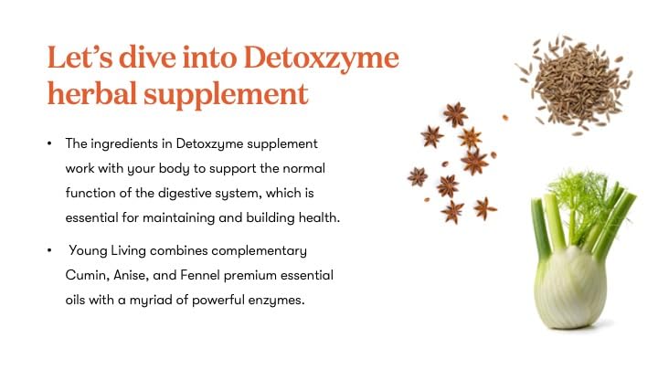 Young Living Detoxzyme preservative-free formula bottle close-up