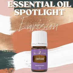 Young Living Envision label close-up highlighting Seed to Seal quality.