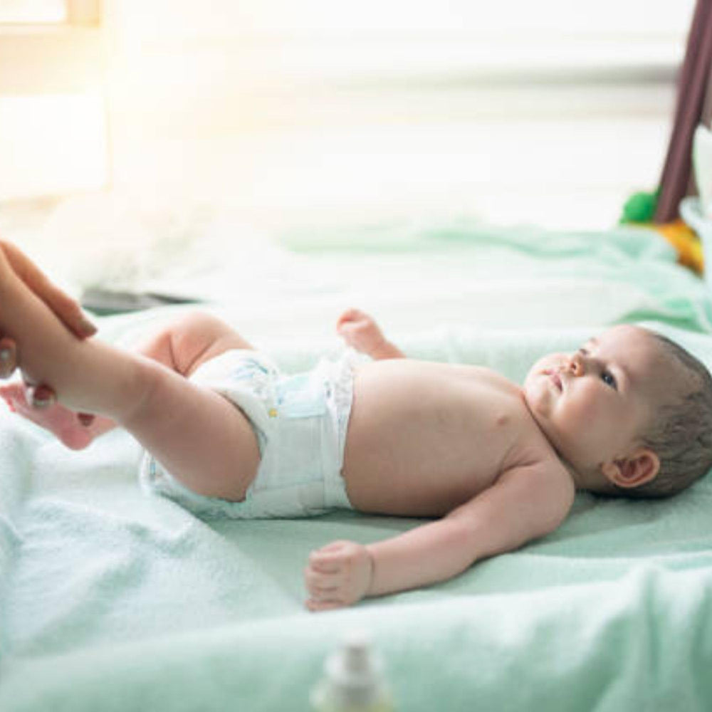 Massage using Gentle Baby oil on baby-soft skin