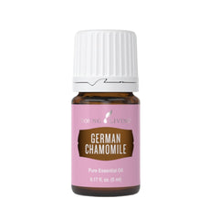 Young Living German Chamomile 5ml bottle front, ideal for calming aromatherapy.