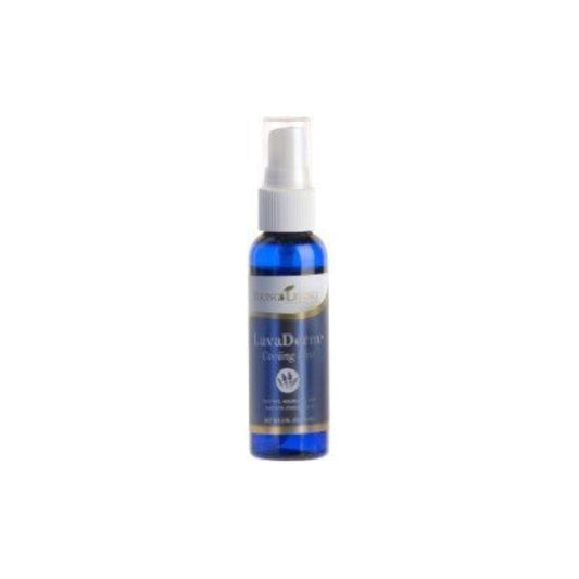 Young Living Lavaderm Cooling Mist bottle delivers lavender hydration for refreshed skin.