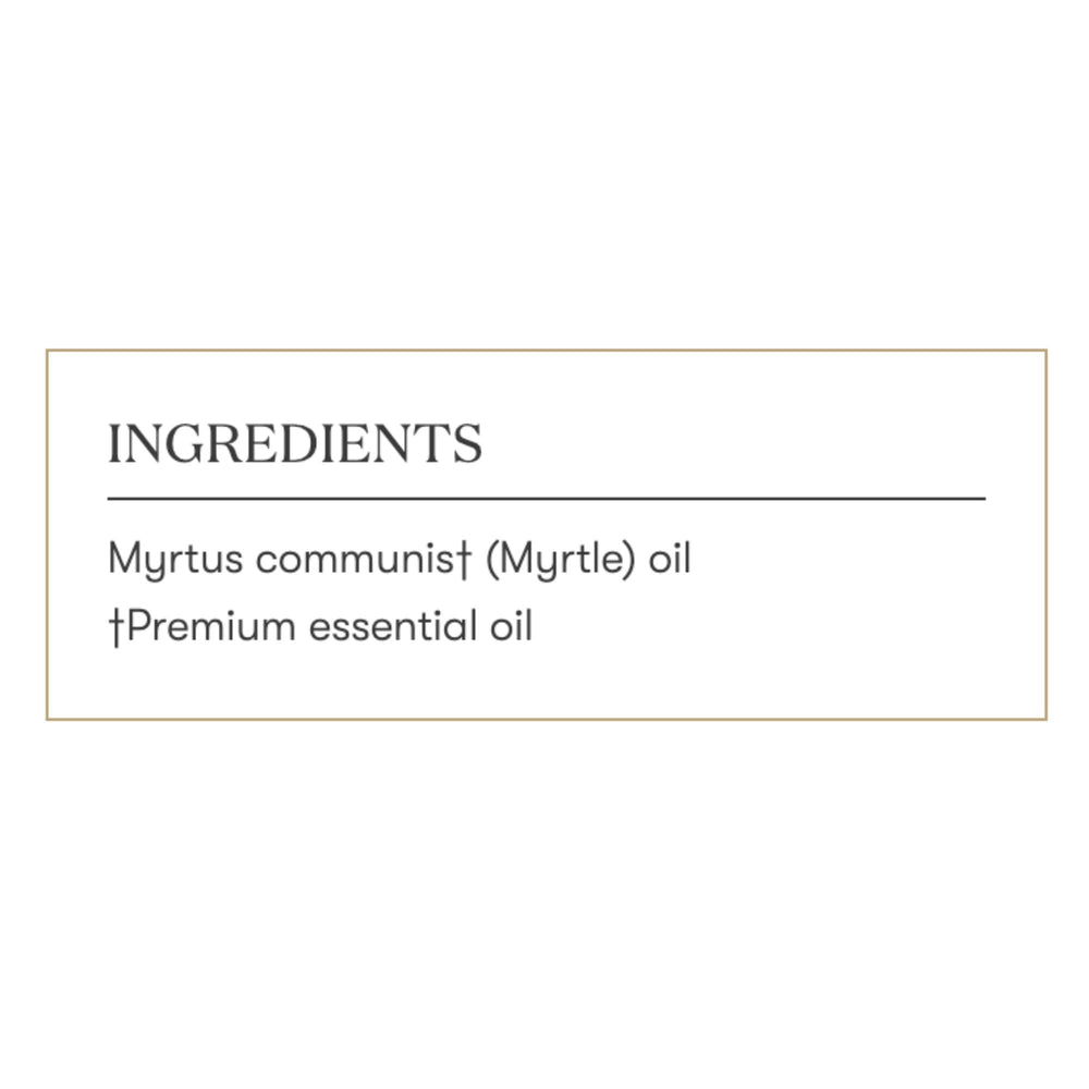 Young Living Myrtle Oil natural ingredients highlight vegan, gluten-free formula.