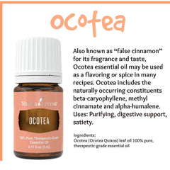 Young Living Ocotea essential oil applied topically for refreshed skin.