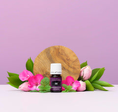 SARA essential oil bottle showing diffuser-ready design for quick aroma lift