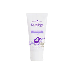 Young Living Seedlings Tender Tush balm bottle ready for gentle diaper-area application.