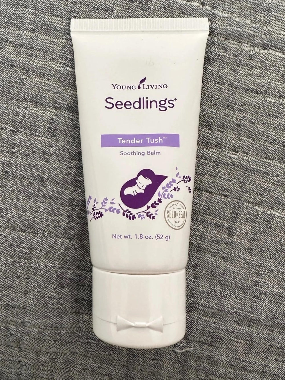 Young Living Seedlings Tender Tush cloth diaper-friendly use during diaper changes.