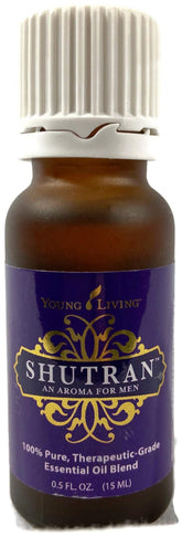 Young Living Shutran premium essential oil bottle with rich woodsy aroma for everyday use.