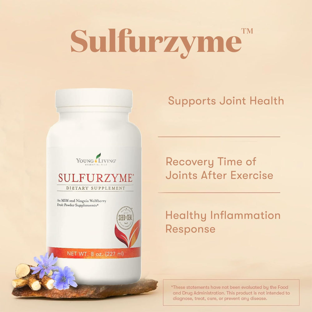 Young Living Sulfurzyme powder in smoothie for energy and digestion