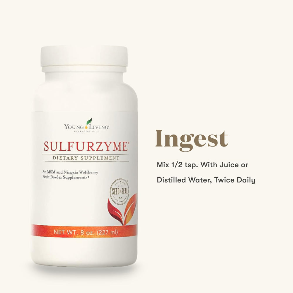 Young Living Sulfurzyme powder ingredients vegan and GMO-free